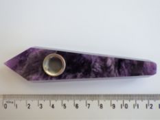 an amethyst smoking pipe