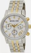 michael kors mk5057 ladies ritz two tone chronograph watch