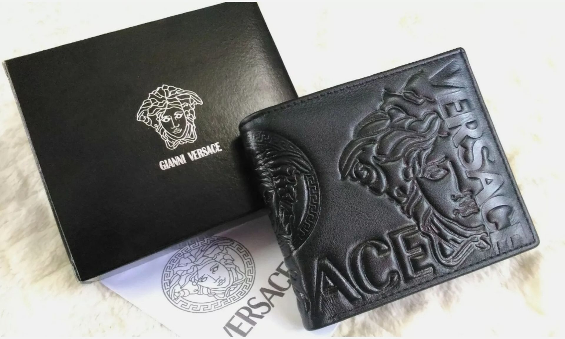 versace men's leather wallet - new with box - Bild 3 aus 9