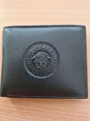 versace men's leather wallet - new with box