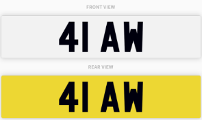 41 AW , number plate on retention