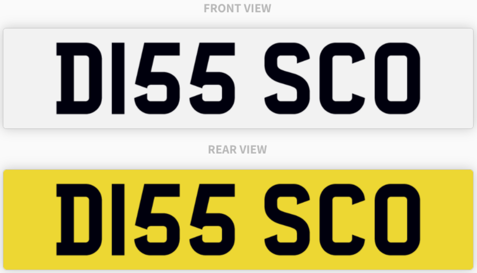 D155 SCO , number plate on retention