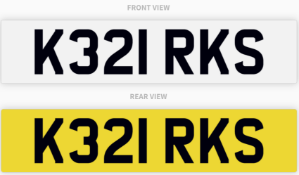 K321 RKS , number plate on retention