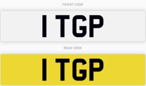 1 TGP , number plate on retention