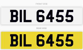 BIL 6455 , number plate on retention