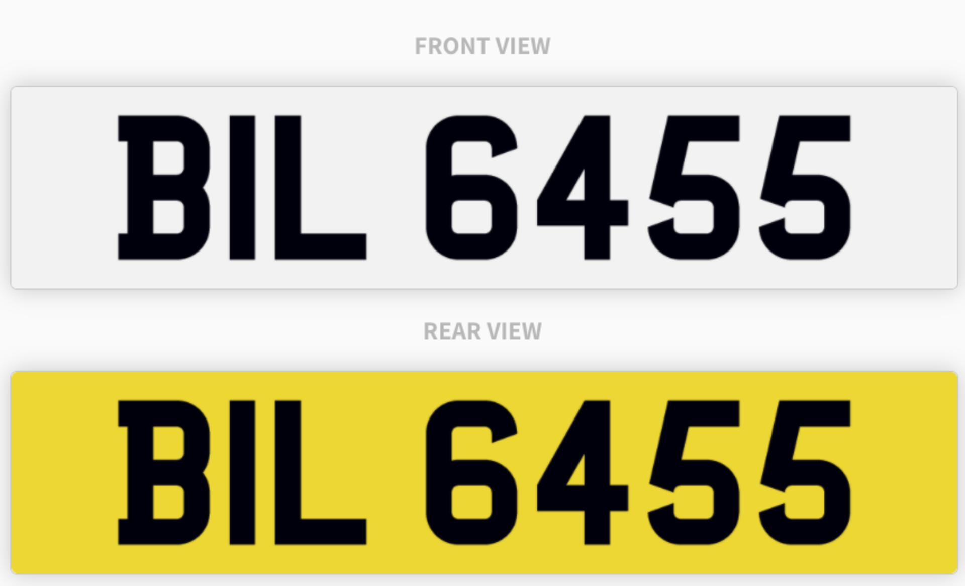 BIL 6455 , number plate on retention