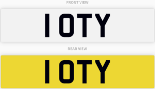 1 OTY , number plate on retention