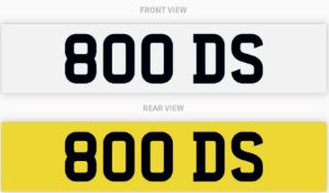 800 DS , number plate on retention