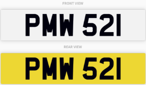PMW 521 , number plate on retention