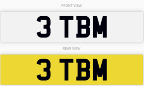 3 TBM , number plate on retention