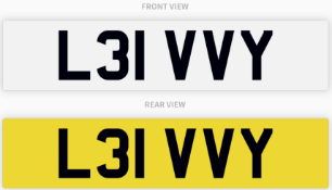 L31 VVY , number plate on retention