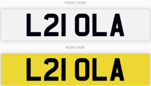 L21 OLA , number plate on retention