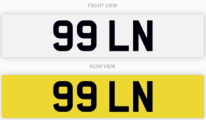 99 LN , number plate on retention