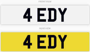 4 EDY , number plate on retention