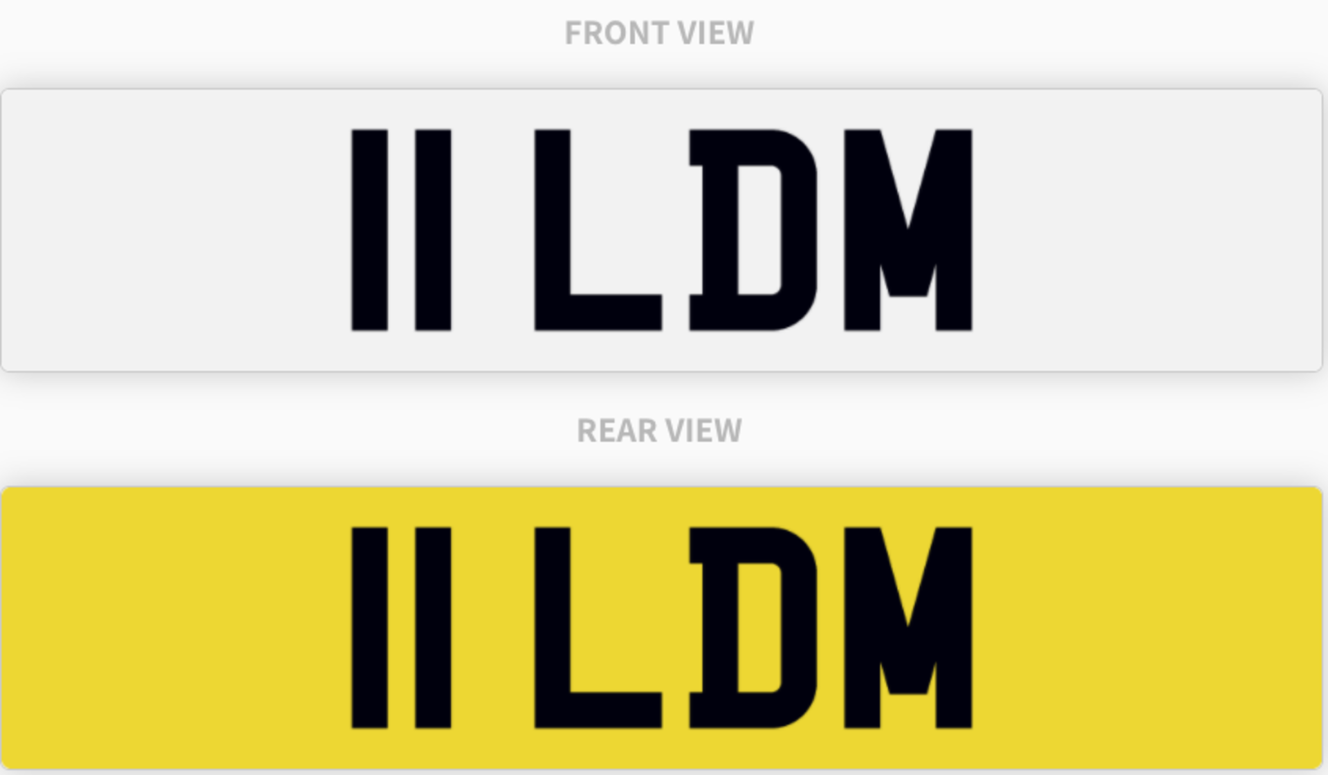 11 LDM , number plate on retention