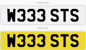 W333 STS , number plate on retention