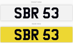 SBR 53 , number plate on retention