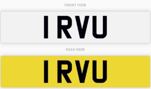 1 RVU , number plate on retention