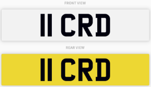 11 CRD , number plate on retention
