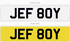 JEF 80Y , number plate on retention