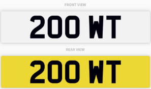 200 WT , number plate on retention
