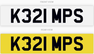 K321 MPS , number plate on retention