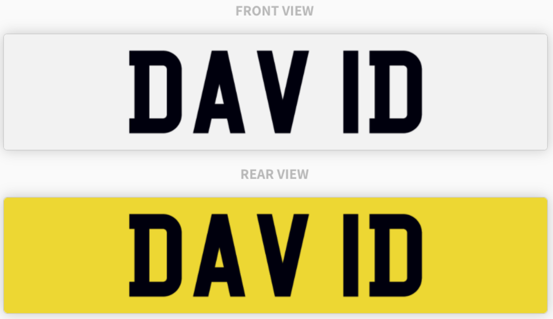 DAV 1D , number plate on retention