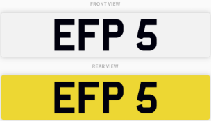 EFP 5 , number plate on retention