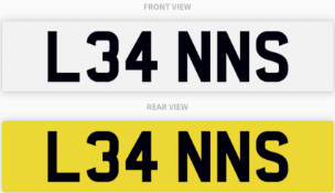 L34 NNS , number plate on retention