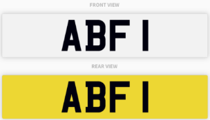 ABF 1 , number plate on retention