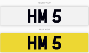 HM 5 , number plate on retention