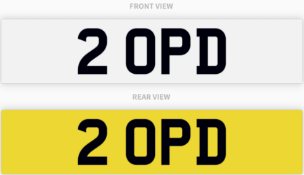 2 OPD , number plate on retention