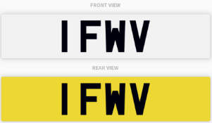 1 FWV , number plate on retention