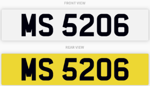MS 5206 , number plate on retention