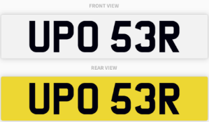 UPO 53R , number plate on retention