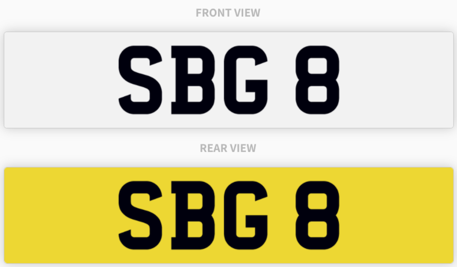 SBG 8 , number plate on retention