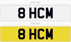 8 HCM , number plate on retention