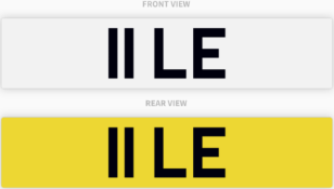 11 LE , number plate on retention