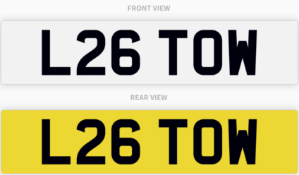 L26 TOW , number plate on retention