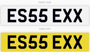 ES55 EXX , number plate on retention