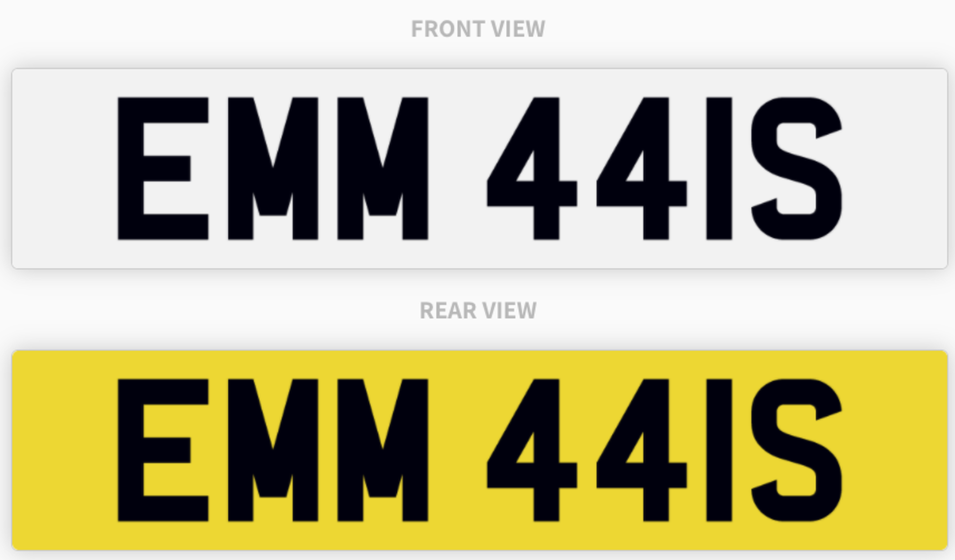 EMM 441S , number plate on retention