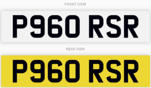P960 RSR , number plate on retention