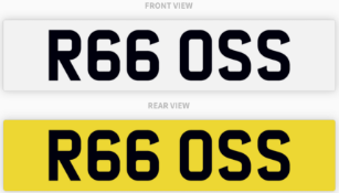 R66 OSS , number plate on retention