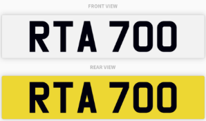 RTA 700 , number plate on retention