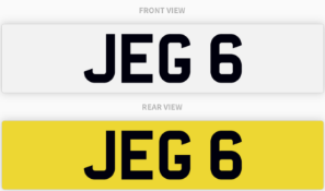 JEG 6 , number plate on retention