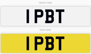 1 PBT , number plate on retention
