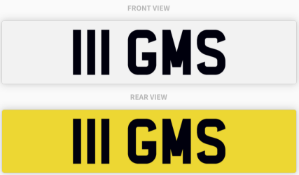 111 GMS , number plate on retention