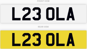 L23 OLA , number plate on retention