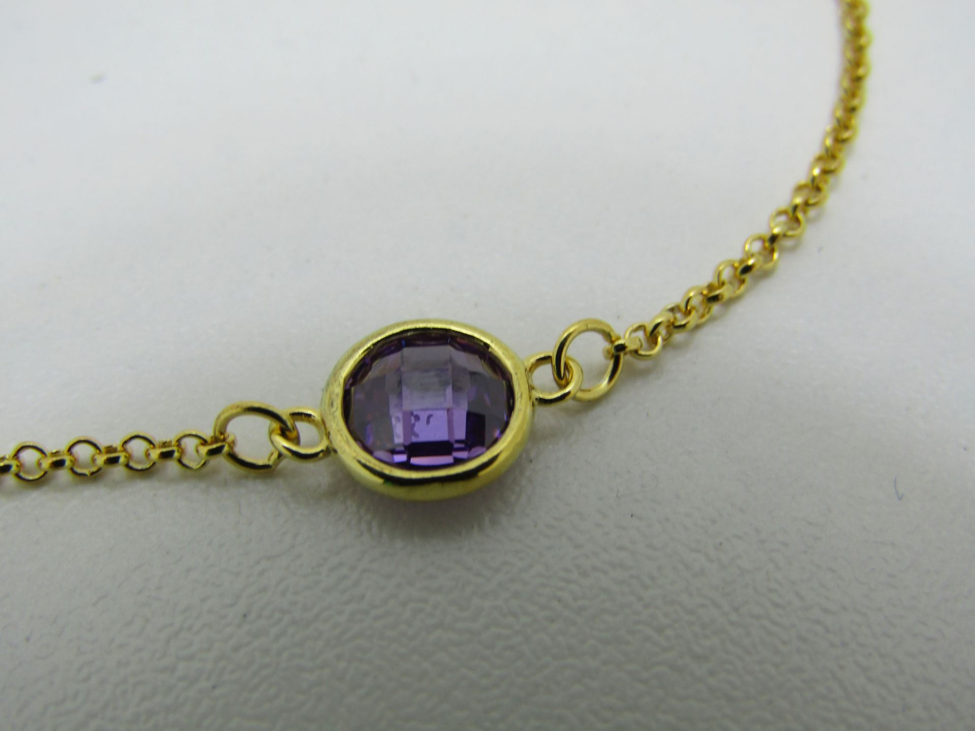 10 x ANKLE BRACELET. Amethyst. - Image 2 of 4