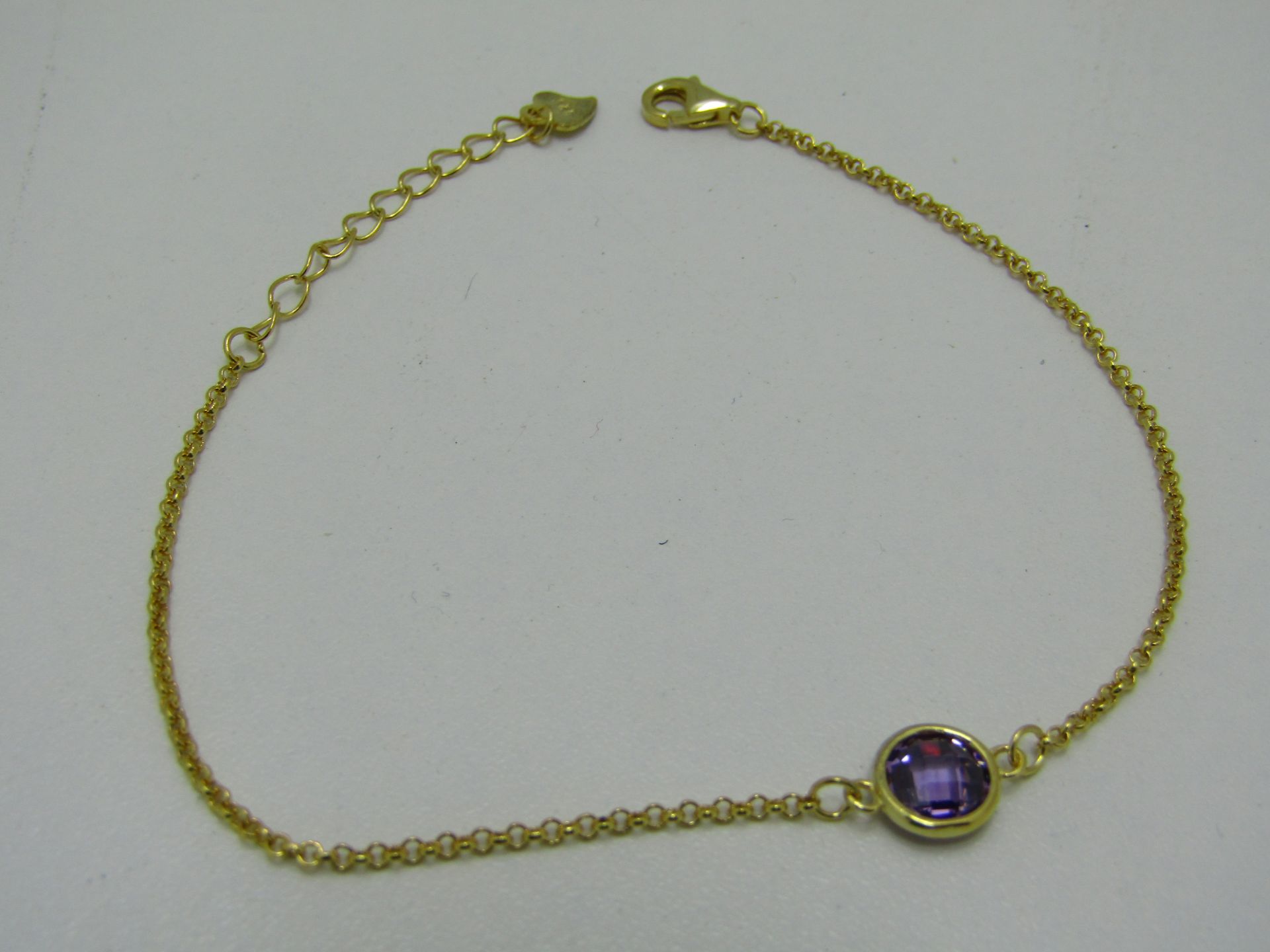 10 x ANKLE BRACELET. Amethyst.